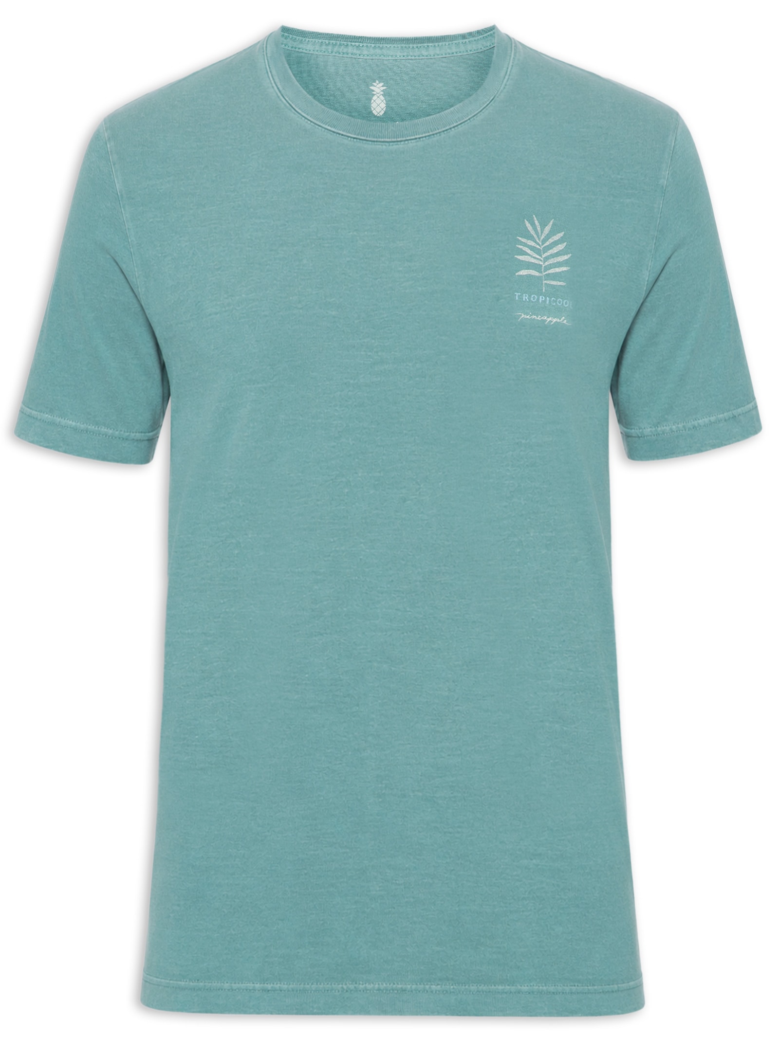 Camiseta Masculina Estampada Palmeira Verde Pineapple