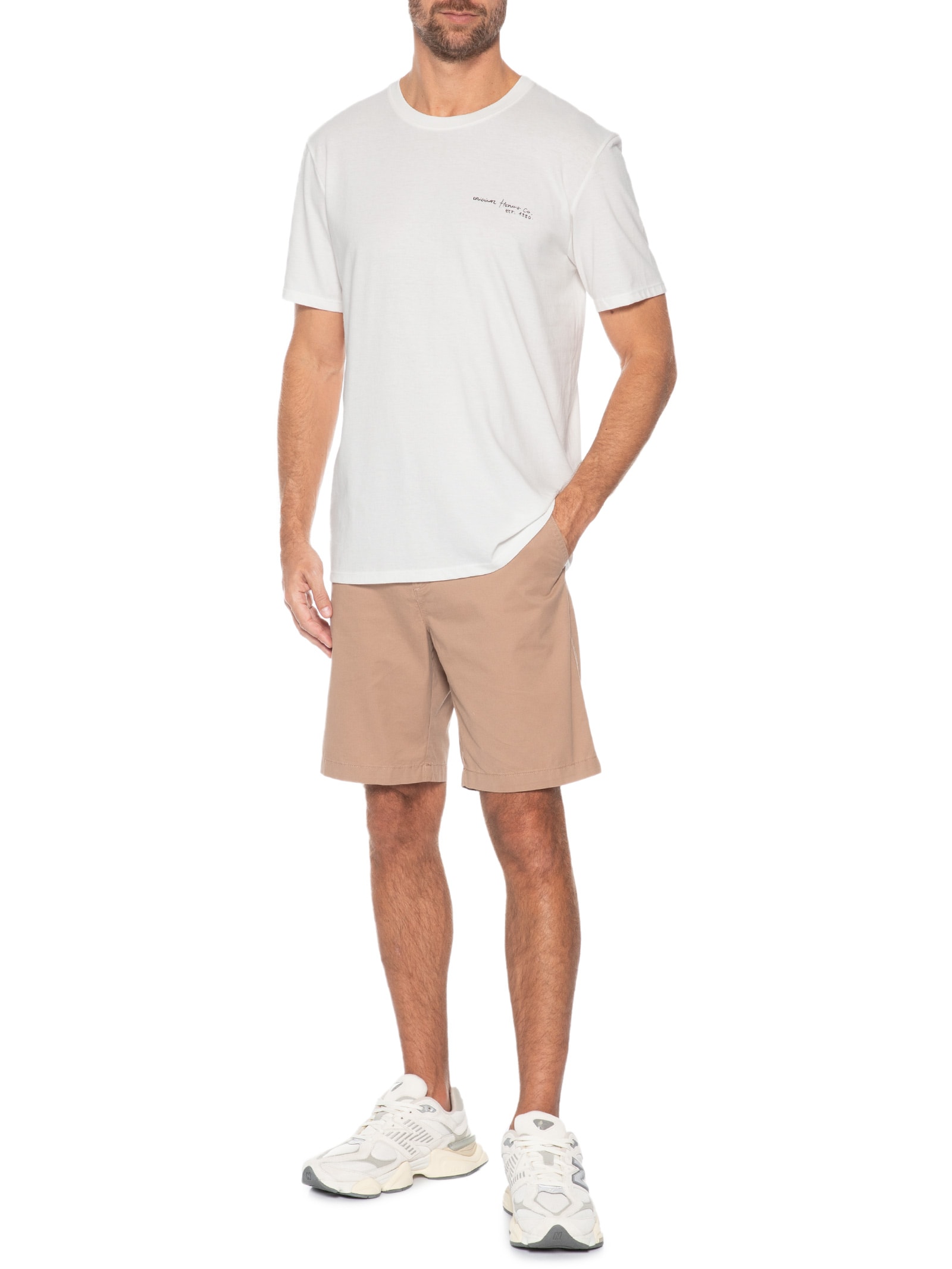 Camiseta Masculina Estampada Palms Branco Hering