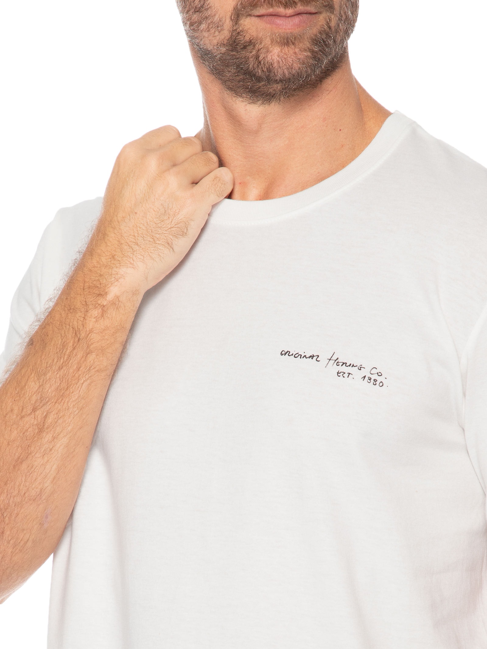 Camiseta Masculina Estampada Palms Branco Hering