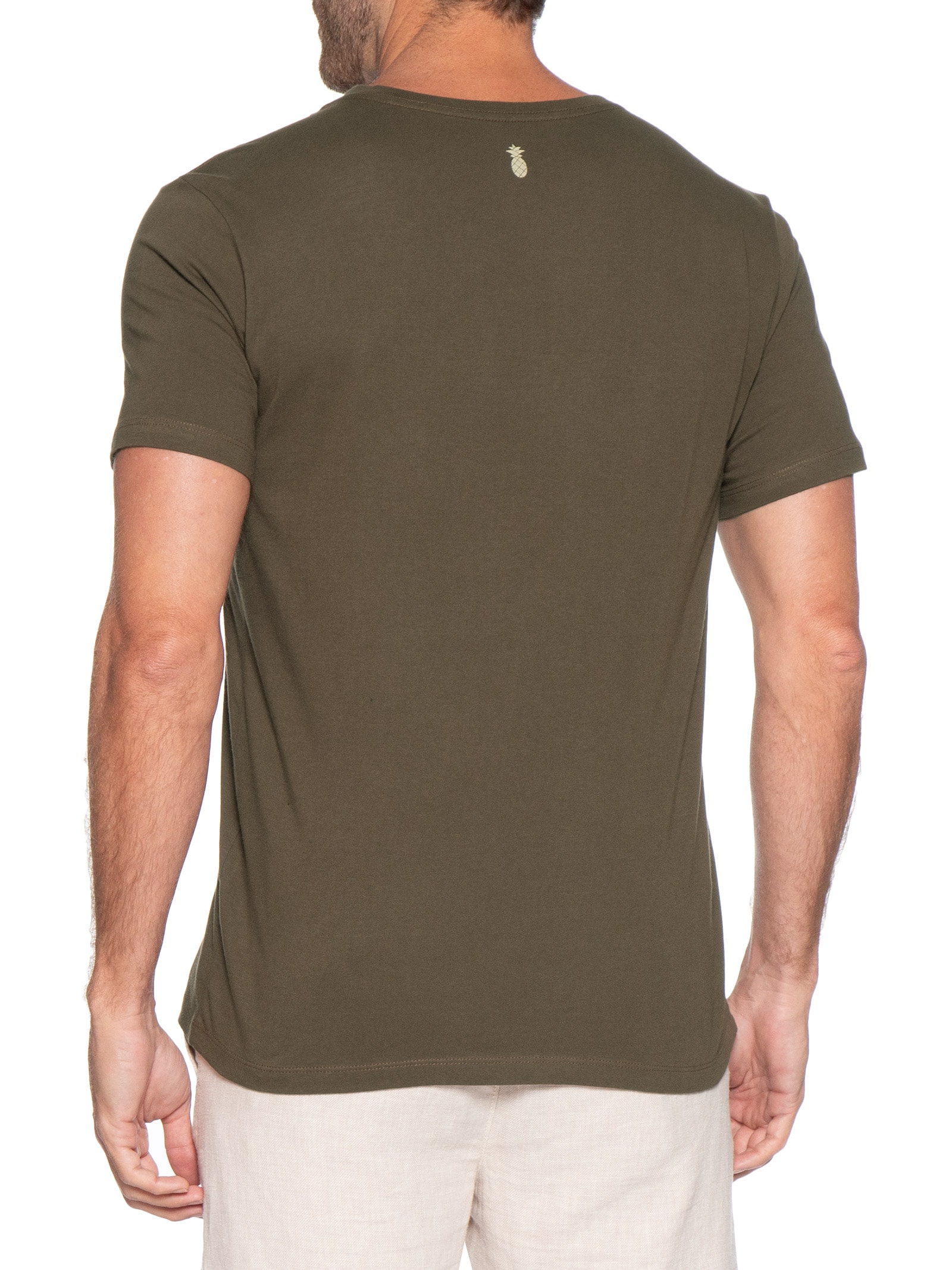 Camiseta Masculina Estampada Pedal It Out Marrom Pineapple