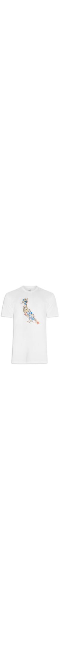Camiseta Masculina Estampada Pica Pau Beach - Branco