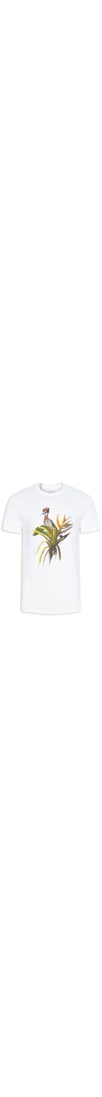 Camiseta Masculina Estampada Pica Pau Botânico - Off White