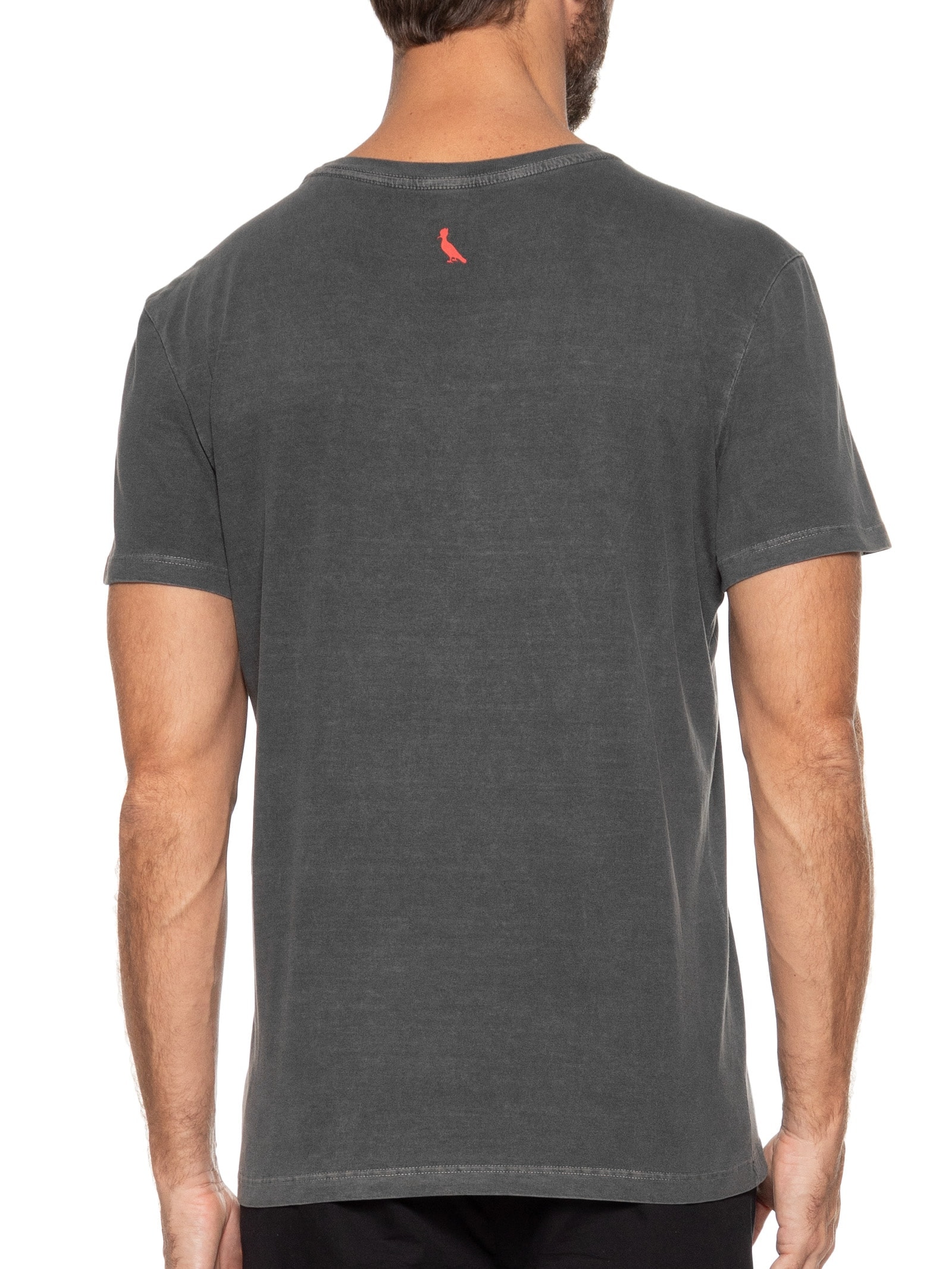 Camiseta Masculina Estampada Pica Pau Coqueiros Cinza Reserva