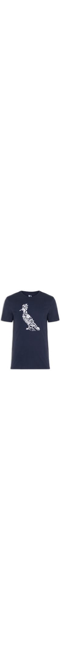 Camiseta Masculina Estampada Pica Pau Hibisco - Azul
