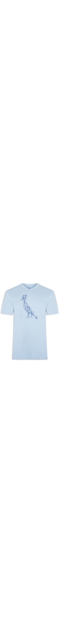 Camiseta Masculina Estampada Pica Pau Ladrilho - Azul