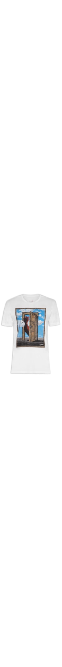 Camiseta Masculina Estampada Pica-pau Portal - Branco