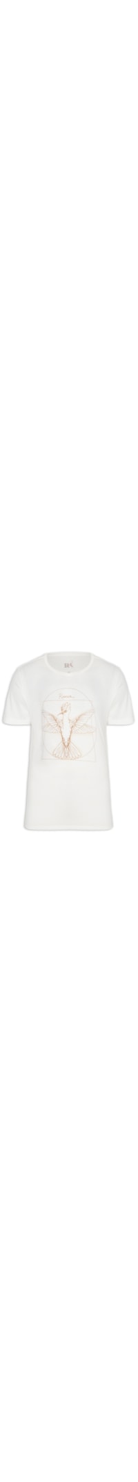 Camiseta Masculina Estampada Pica-pau Vitruviano - Off White