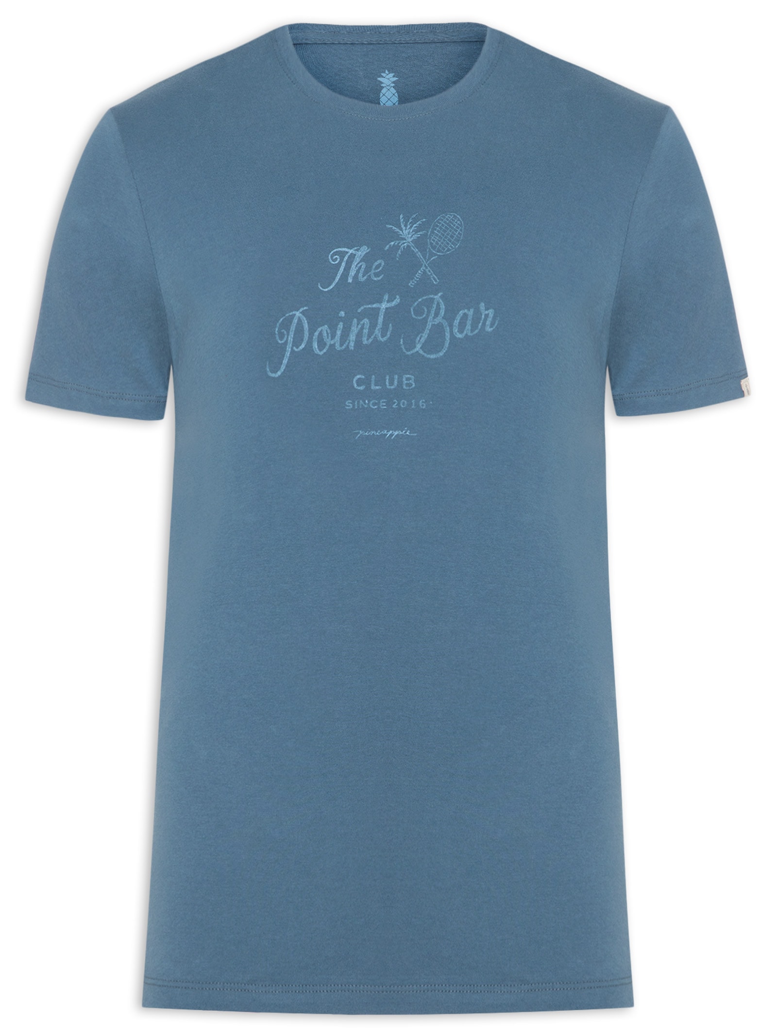 Camiseta Masculina Estampada Point Bar Azul Pineapple