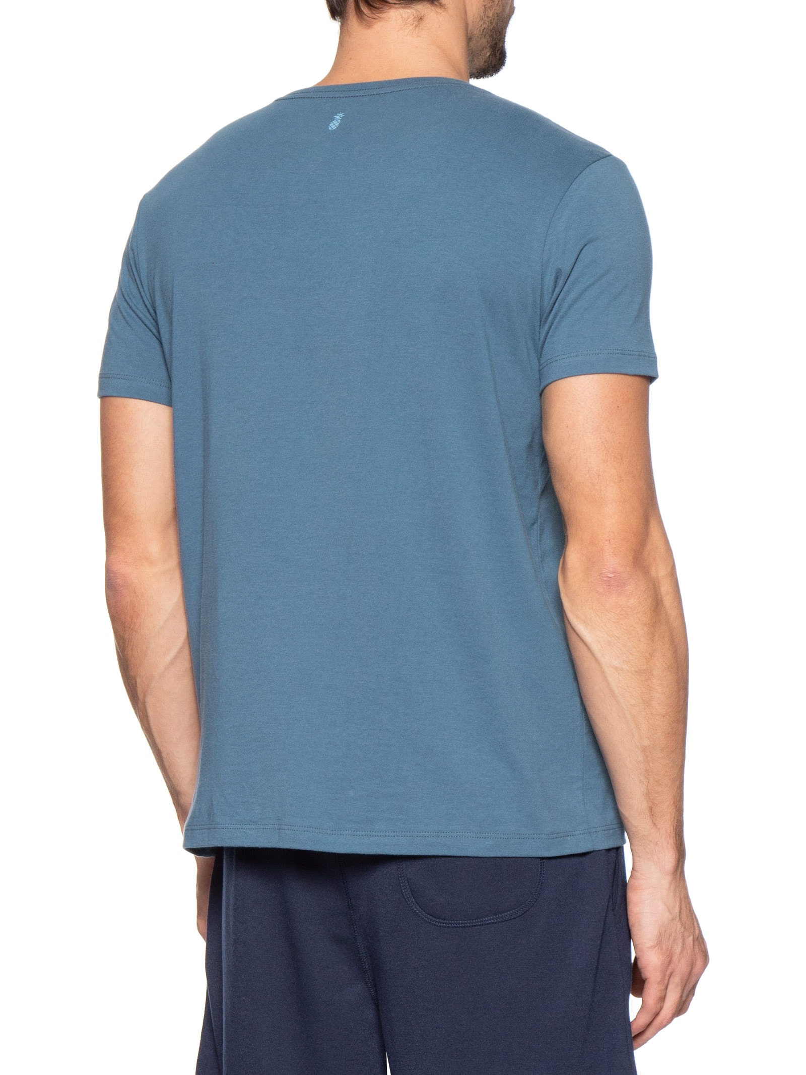 Camiseta Masculina Estampada Point Bar Azul Pineapple