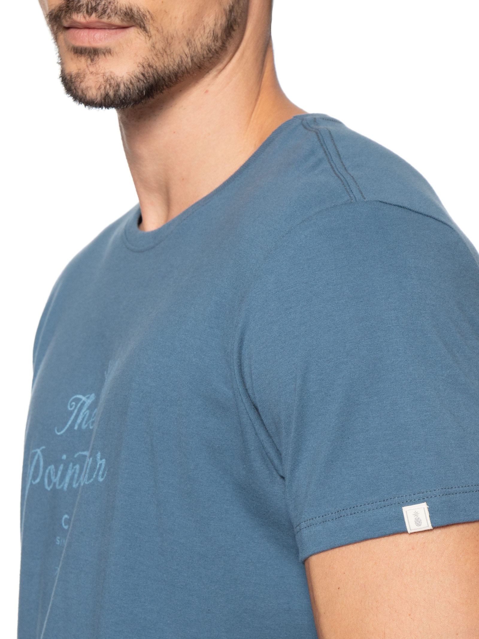 Camiseta Masculina Estampada Point Bar Azul Pineapple