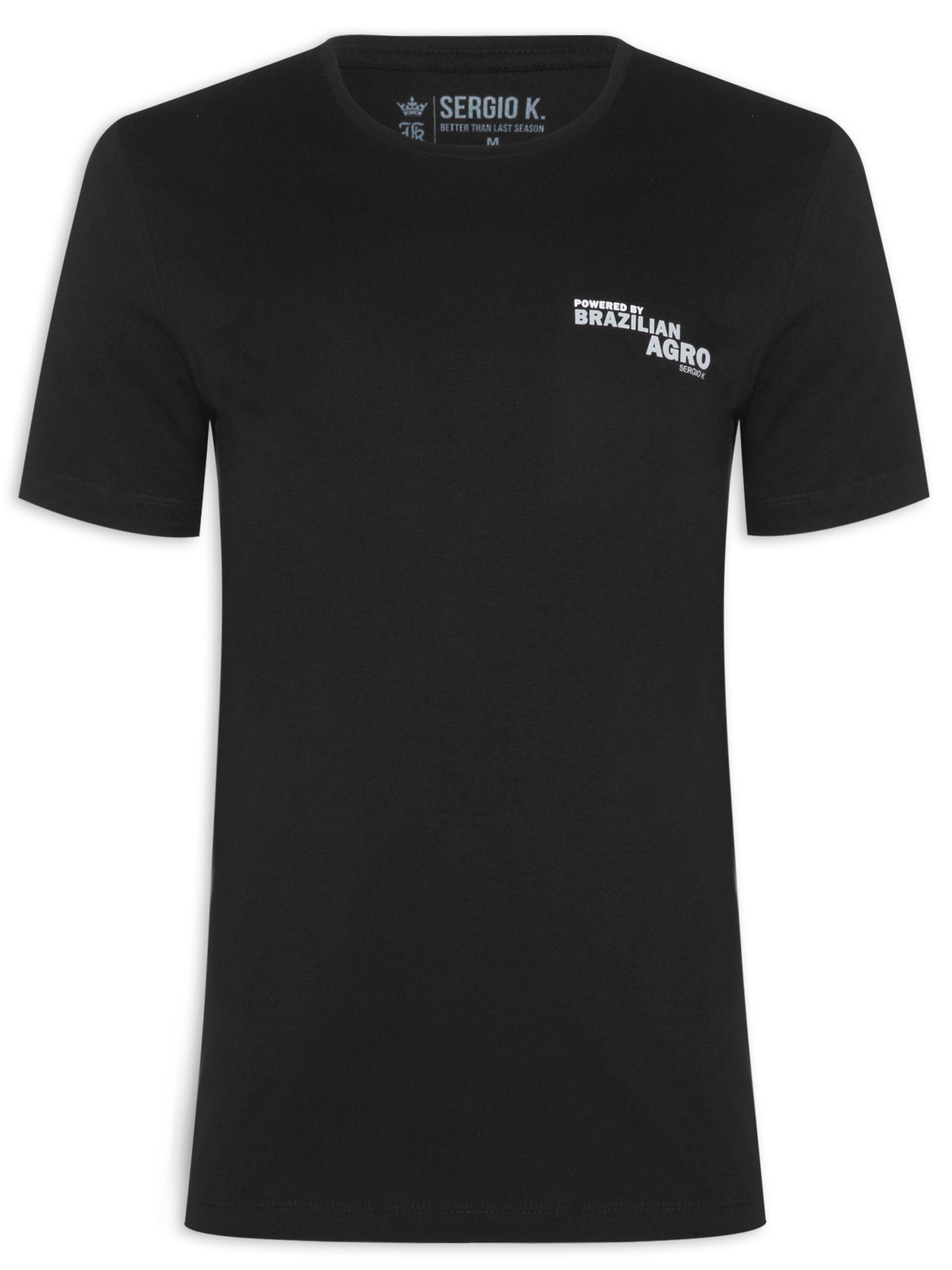 Camiseta Masculina Estampada Powered Br Agro Preto Sergio K