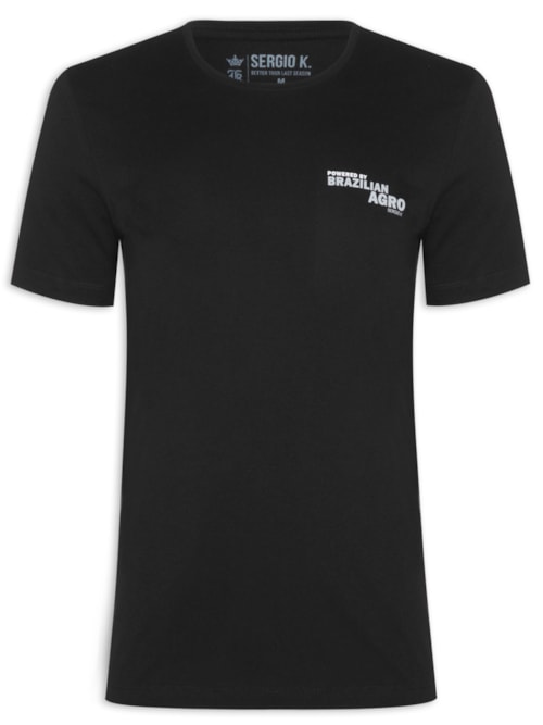 Camiseta Masculina Estampada Powered Br Agro – Preto