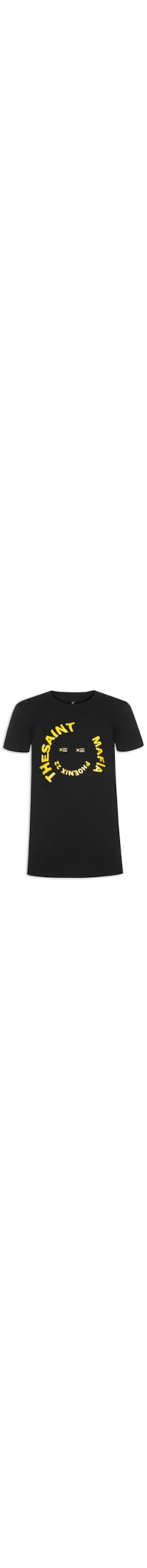 Camiseta Masculina Estampada - Preto