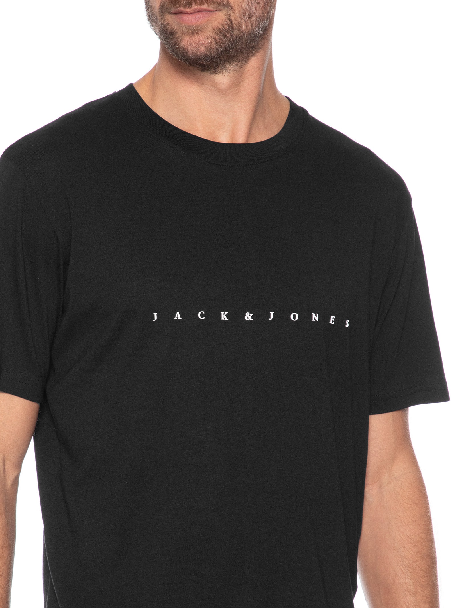 Camiseta Masculina Estampada Preto Jack & Jones