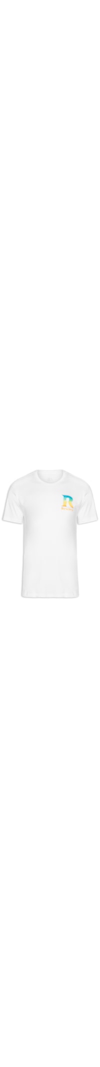 Camiseta Masculina Estampada R Beach Degradê - Branco