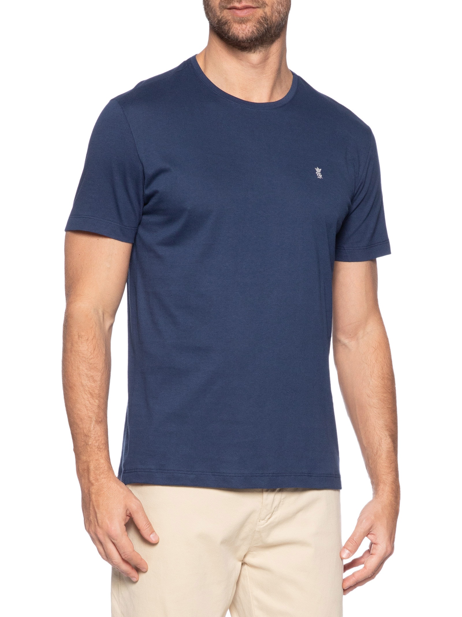 Camiseta Masculina Estampada Repeat Success Azul Sergio K