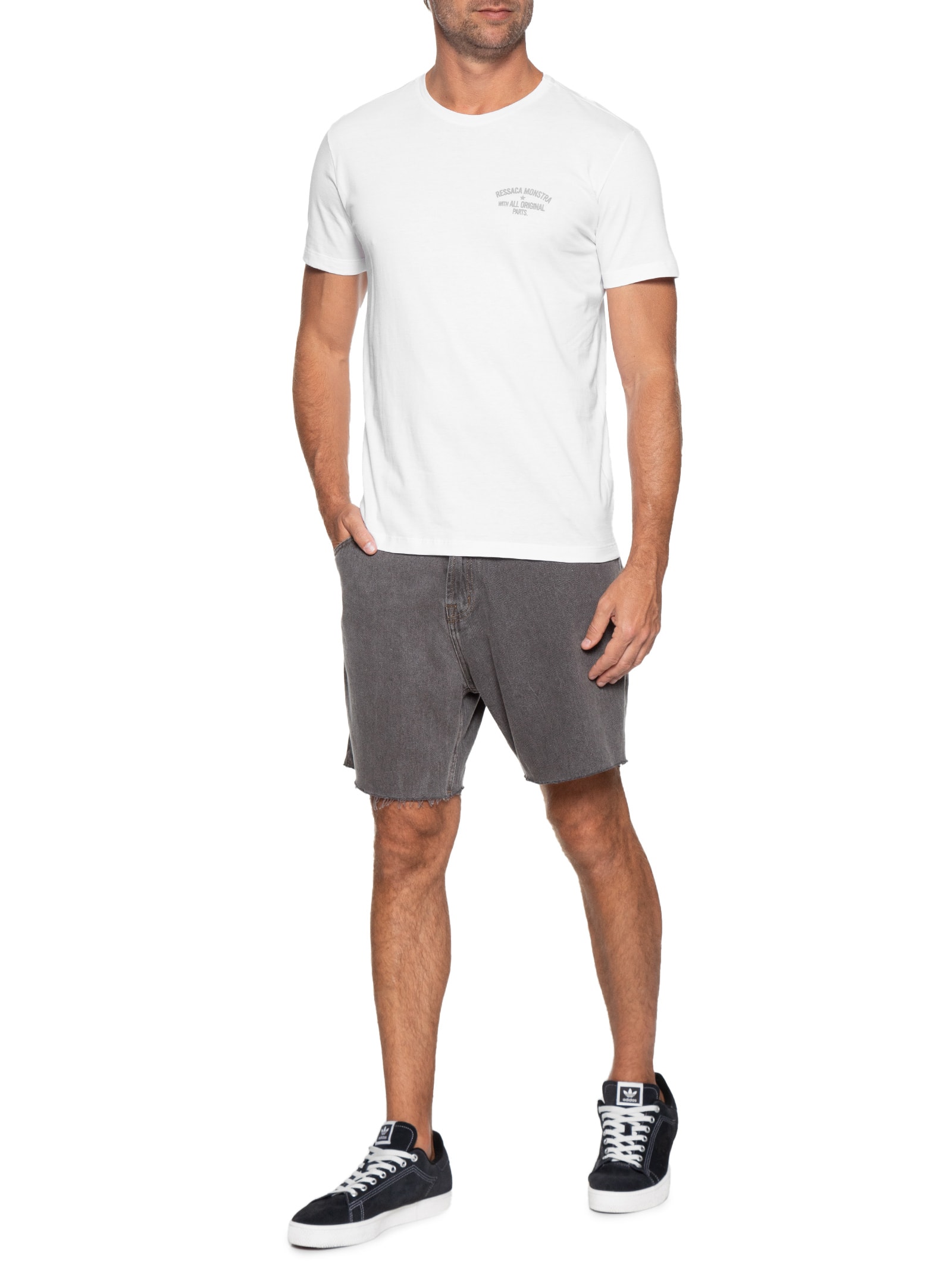 Camiseta Masculina Estampada Ressaca Monstra Branco Sergio K