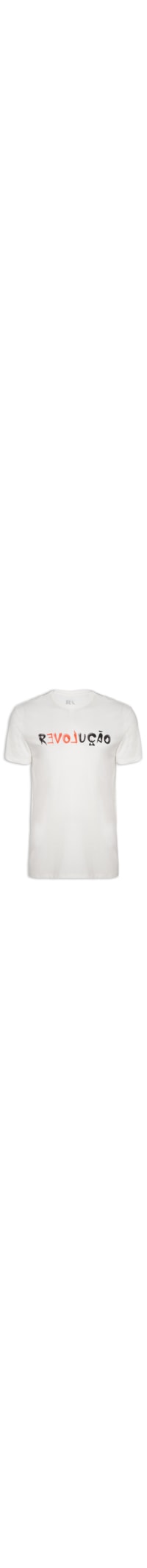 Camiseta Masculina Estampada Revolução - Branco