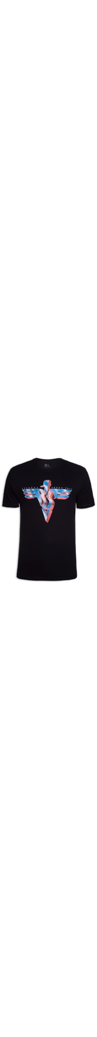 Camiseta Masculina Estampada Rsv Metal Wing - Preto