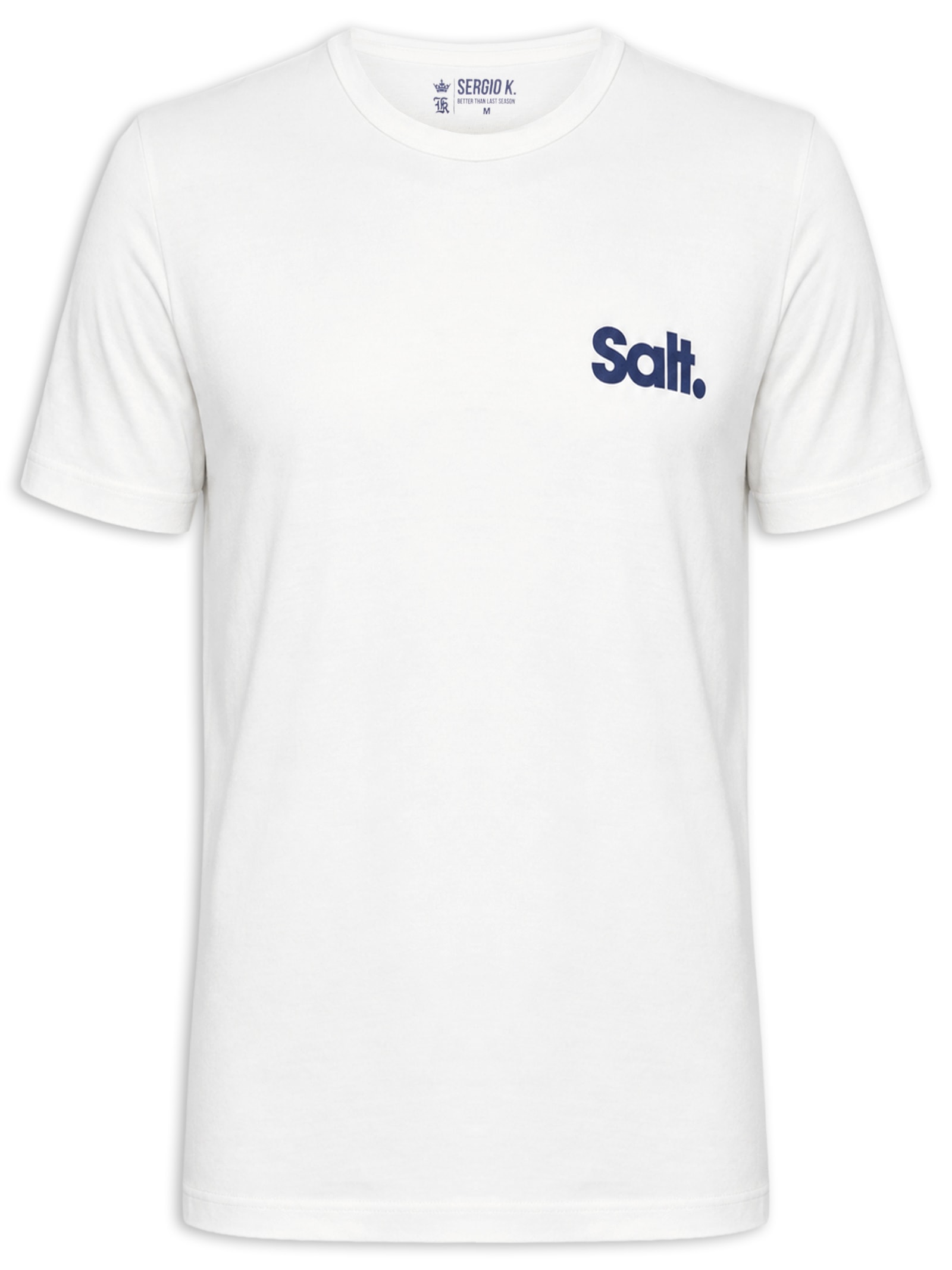 Camiseta Masculina Estampada Salt Branco Sergio K