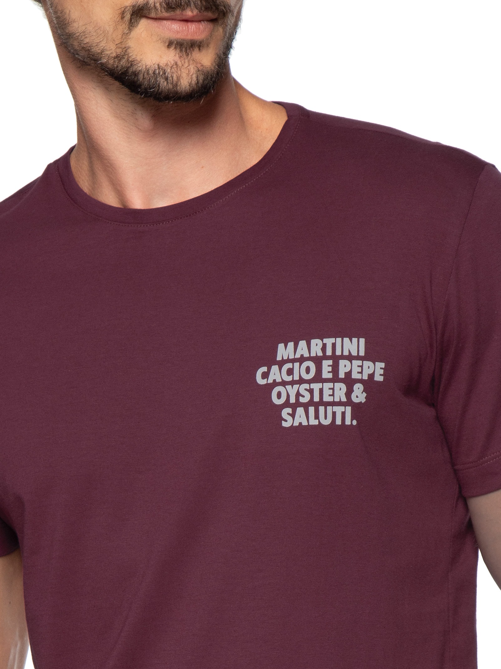 Camiseta Masculina Estampada Saluti Vermelho Sergio K