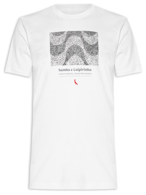 Camiseta Masculina Estampada Samba E Caipirinha – Off White