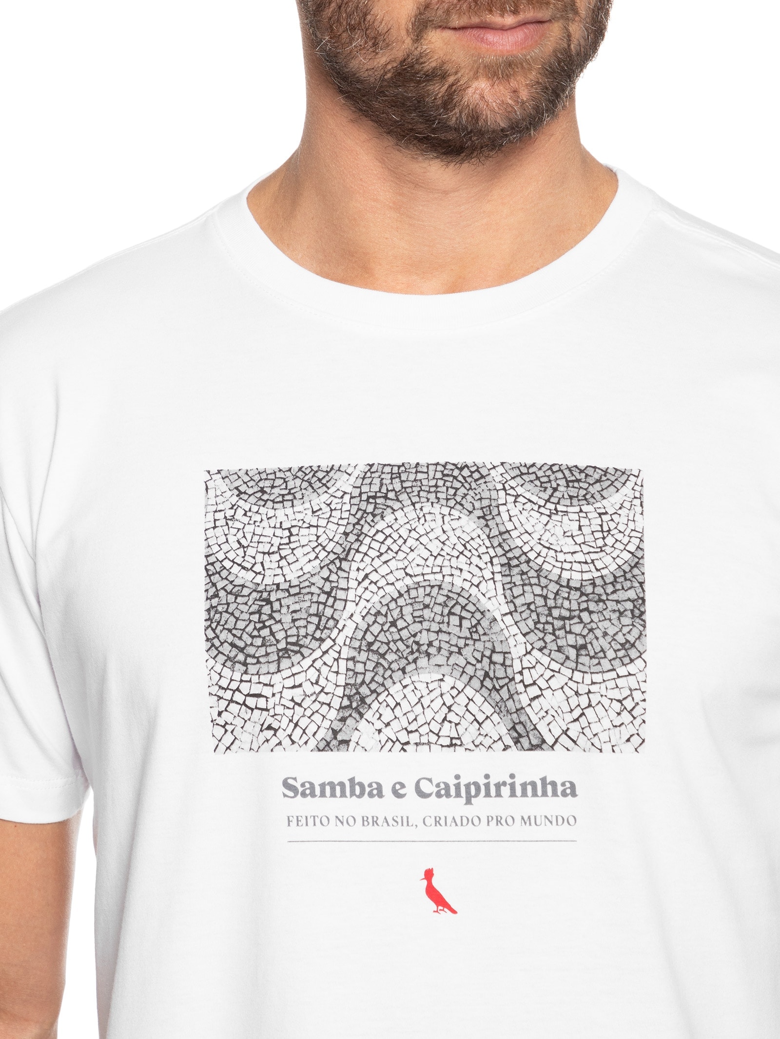 Camiseta Masculina Estampada Samba E Caipirinha Off White Reserva