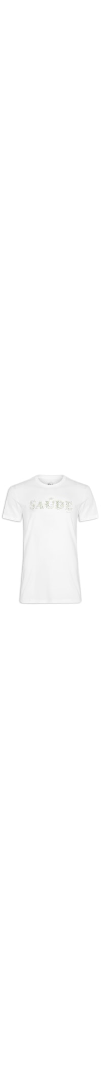 Camiseta Masculina Estampada Saúde Arruda - Branco