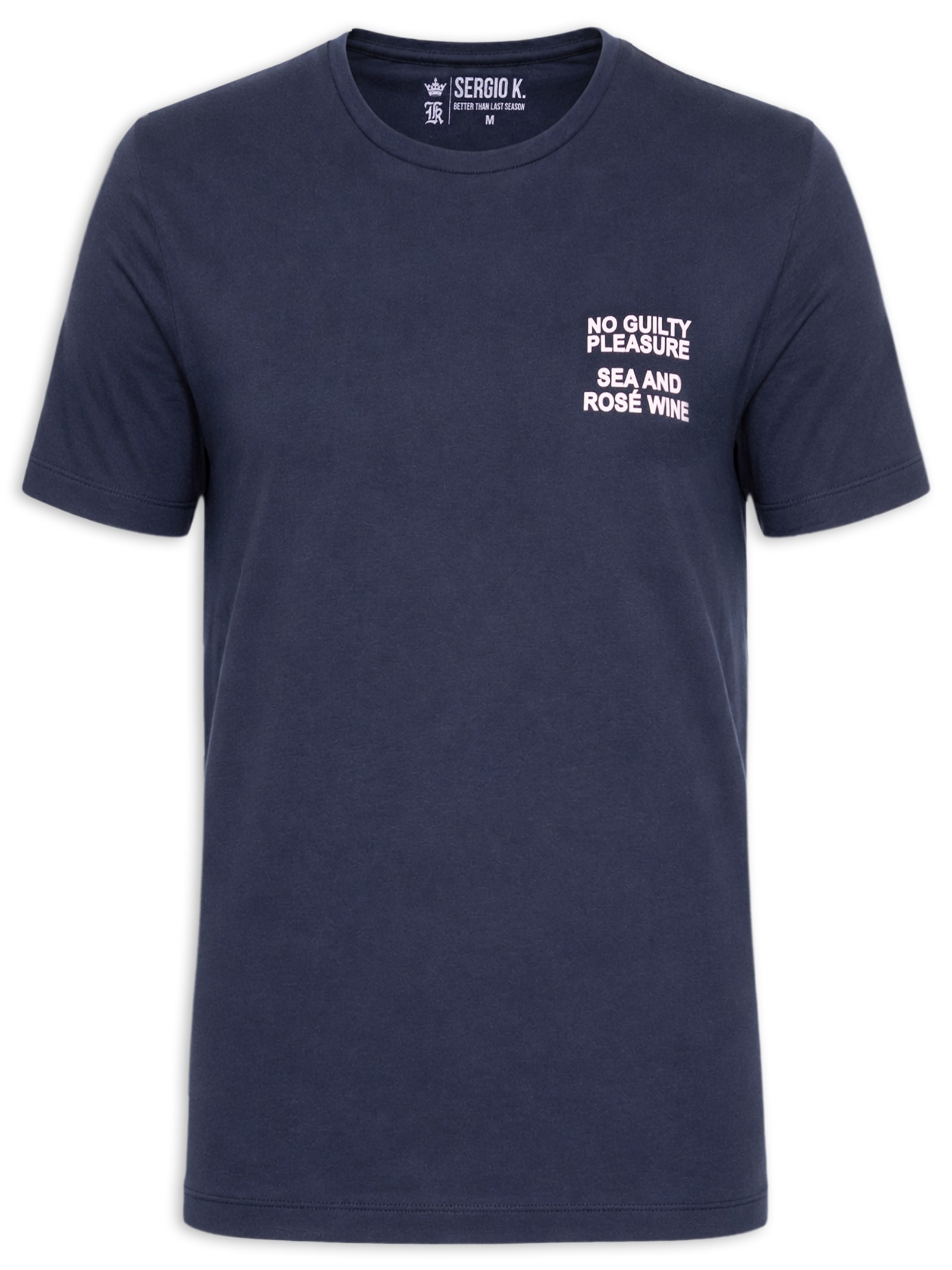 Camiseta Masculina Estampada Sea And Wine – Azul Sergio K