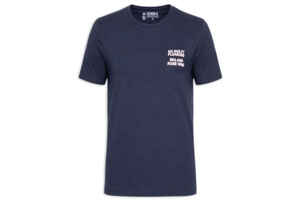 Camiseta Masculina Estampada Sea And Wine – Azul
