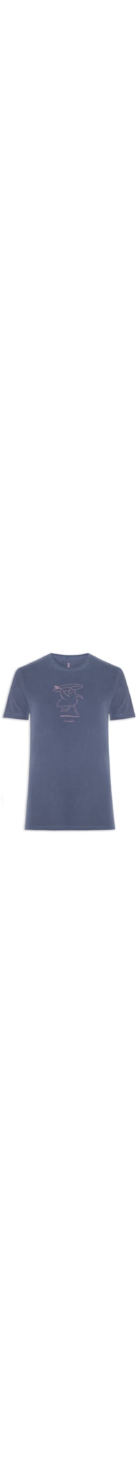 Camiseta Masculina Estampada Seagul Surf - Azul