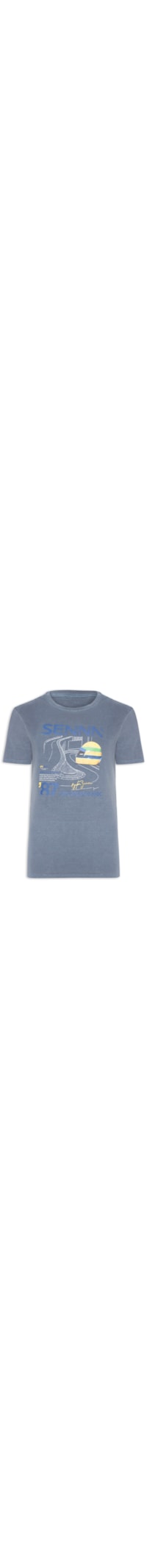 Camiseta Masculina Estampada Senna King Of Monaco - Azul