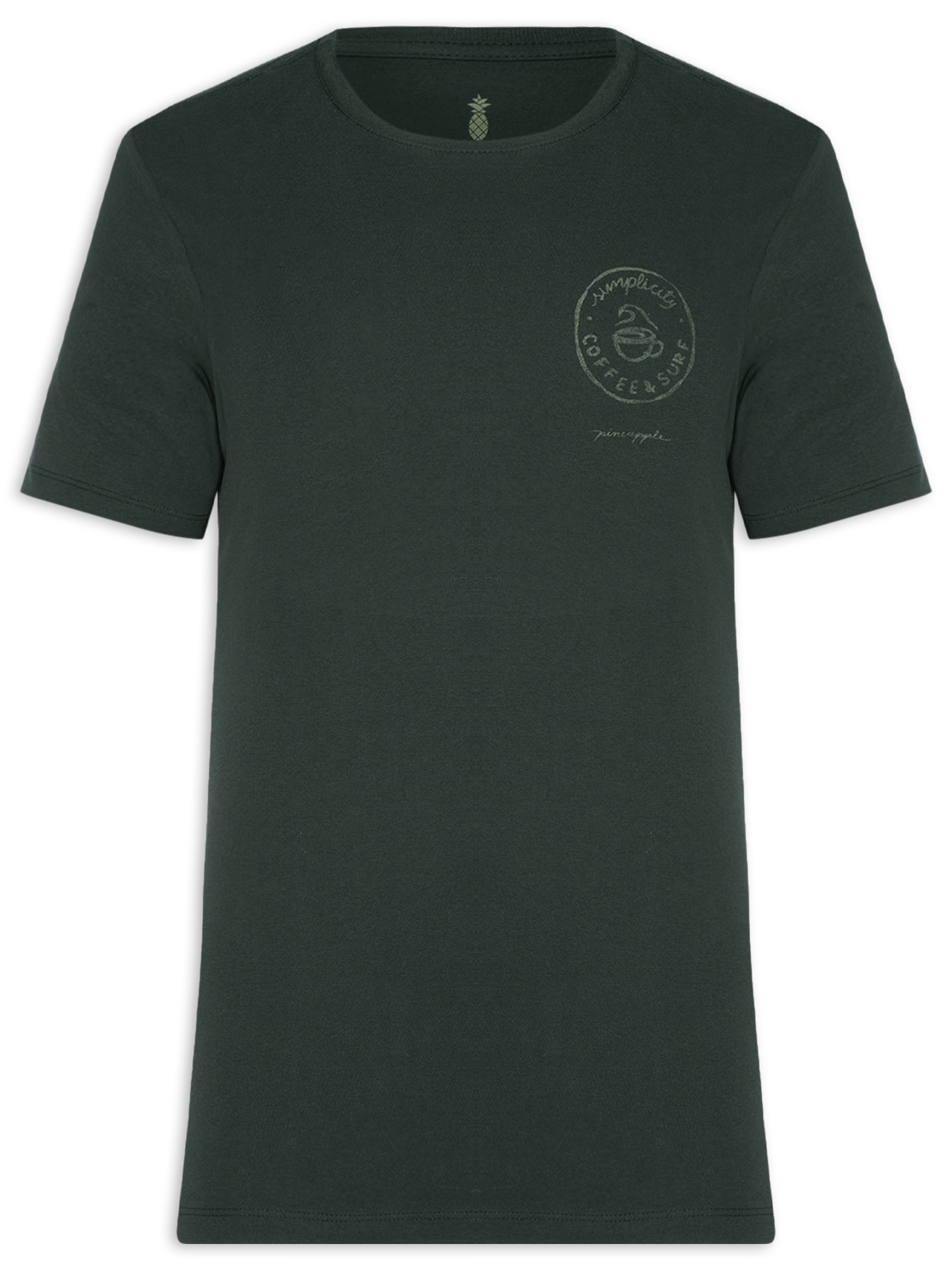 Camiseta Masculina Estampada Simplicity Preto Pineapple