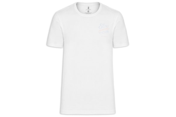 Camiseta Masculina Estampada Slow Morning Club - Branco