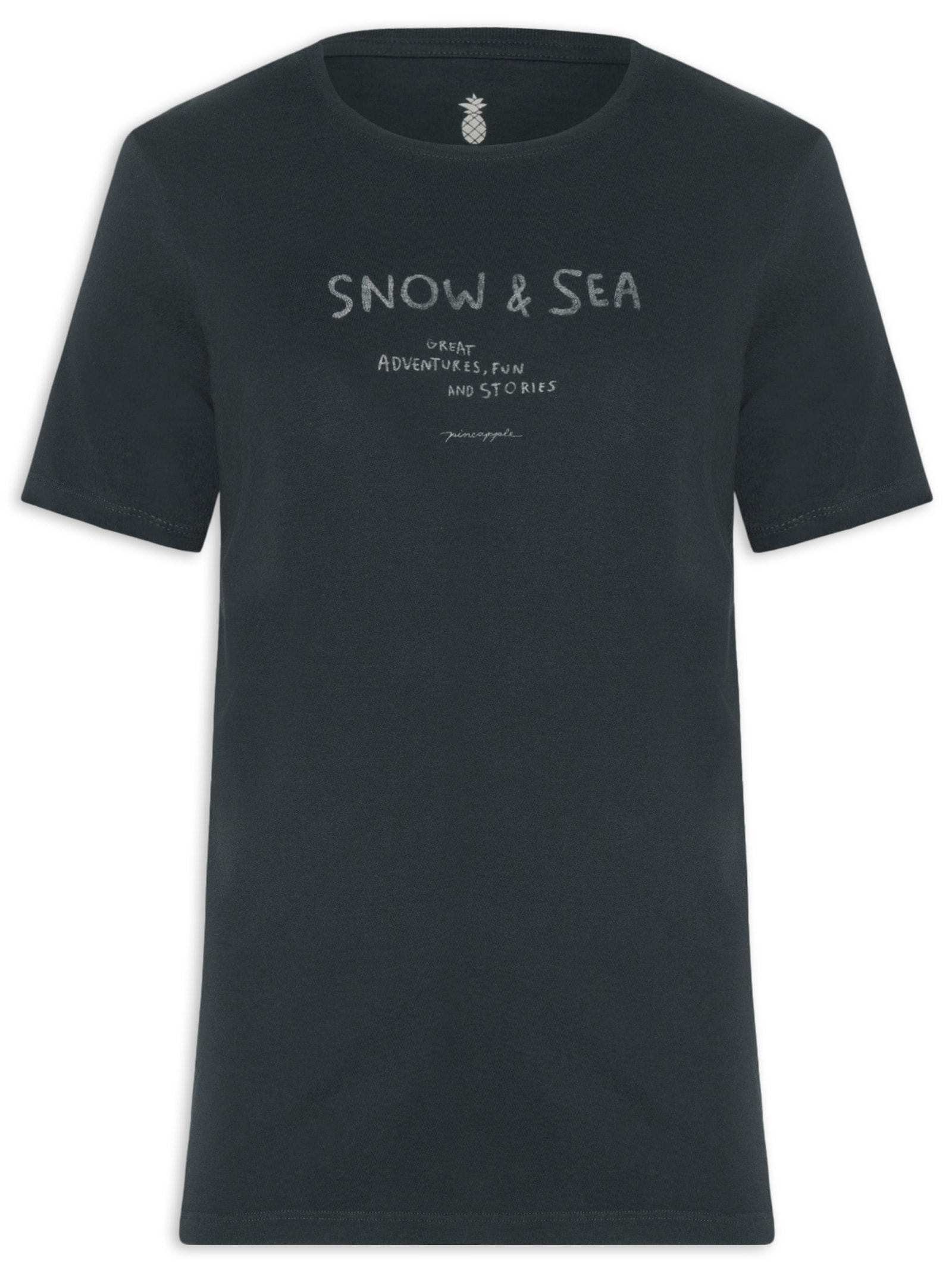 Camiseta Masculina Estampada Snow N'Sea Preto Pineapple
