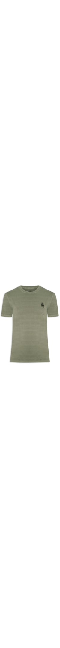 Camiseta Masculina Estampada Sombra De Palmilha - Verde