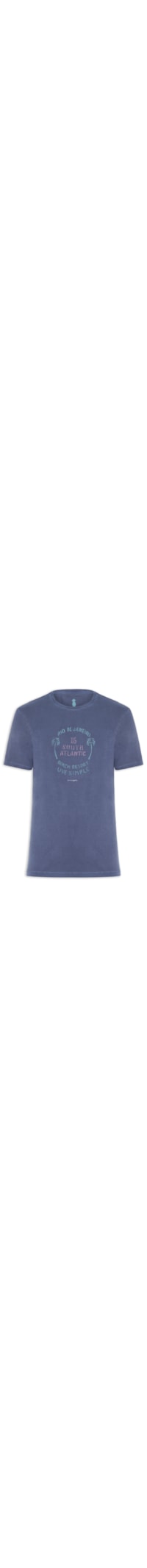 Camiseta Masculina Estampada South Atlan - Azul