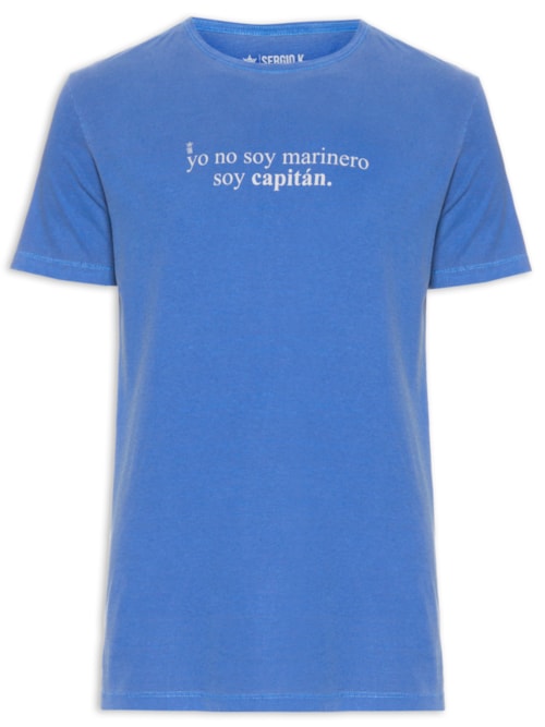 Camiseta Masculina Estampada Soy Capitán – Azul