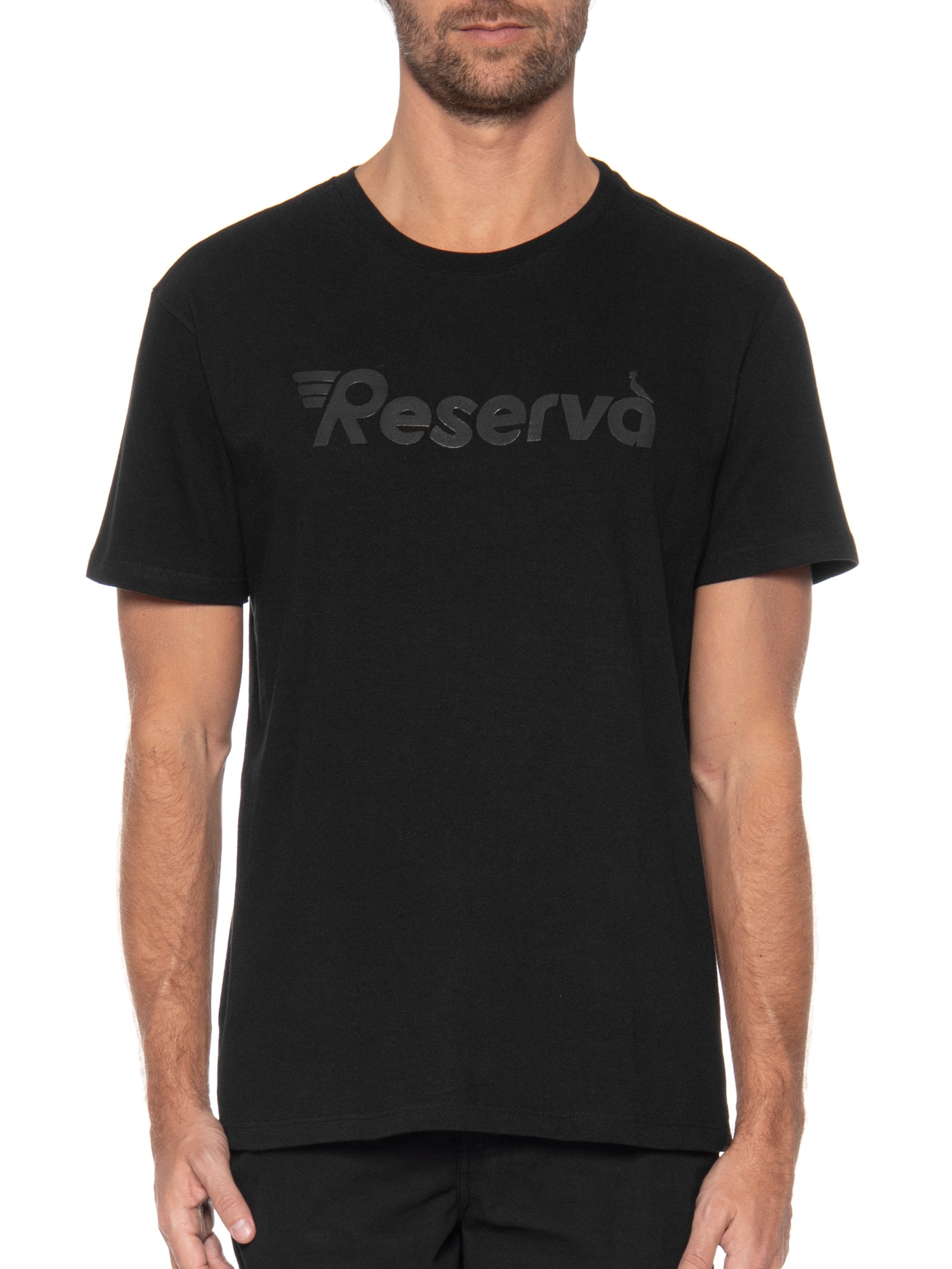 Camiseta Masculina Estampada Sport Relevo Preto Reserva