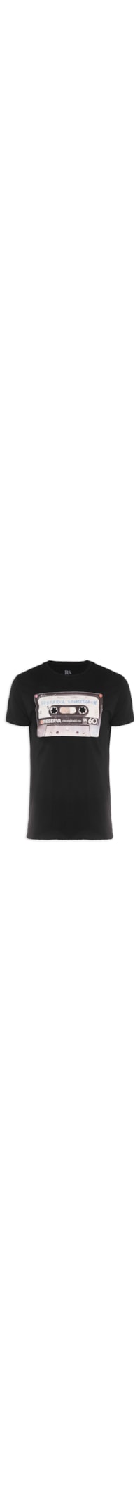 Camiseta Masculina Estampada Tape - Preto