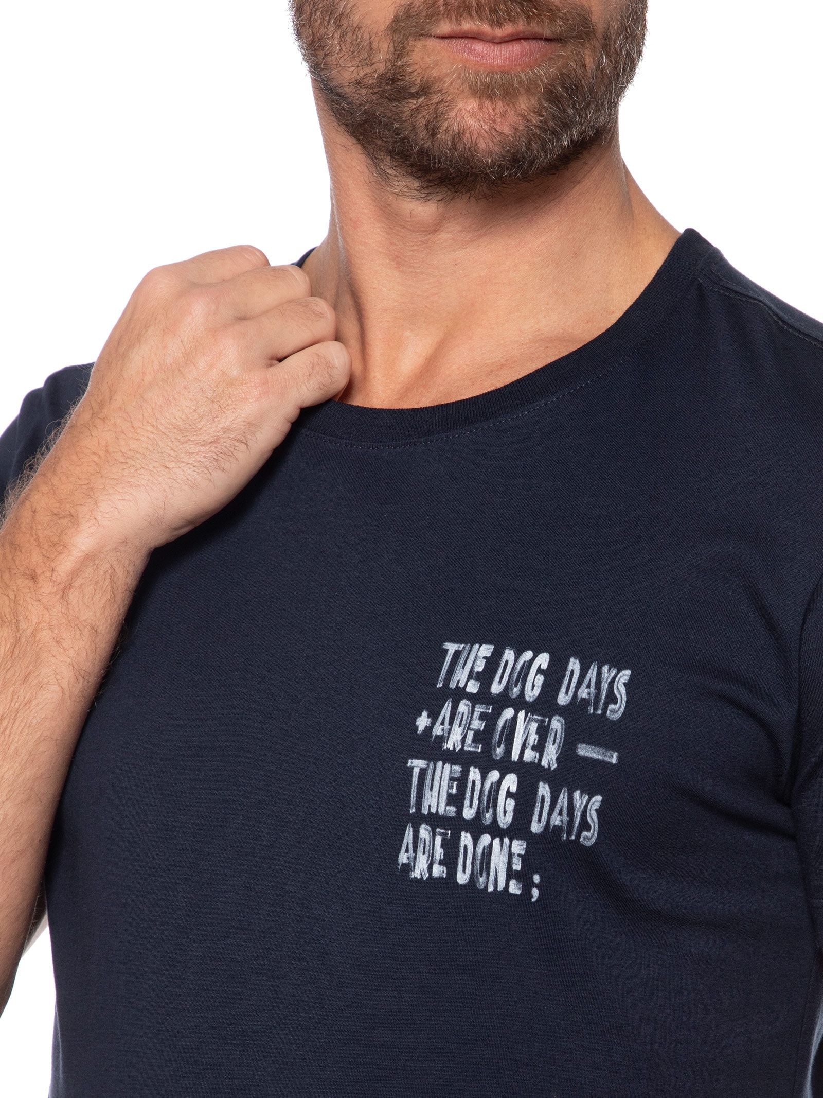 Camiseta Masculina Estampada The Dog Day Azul Sergio K