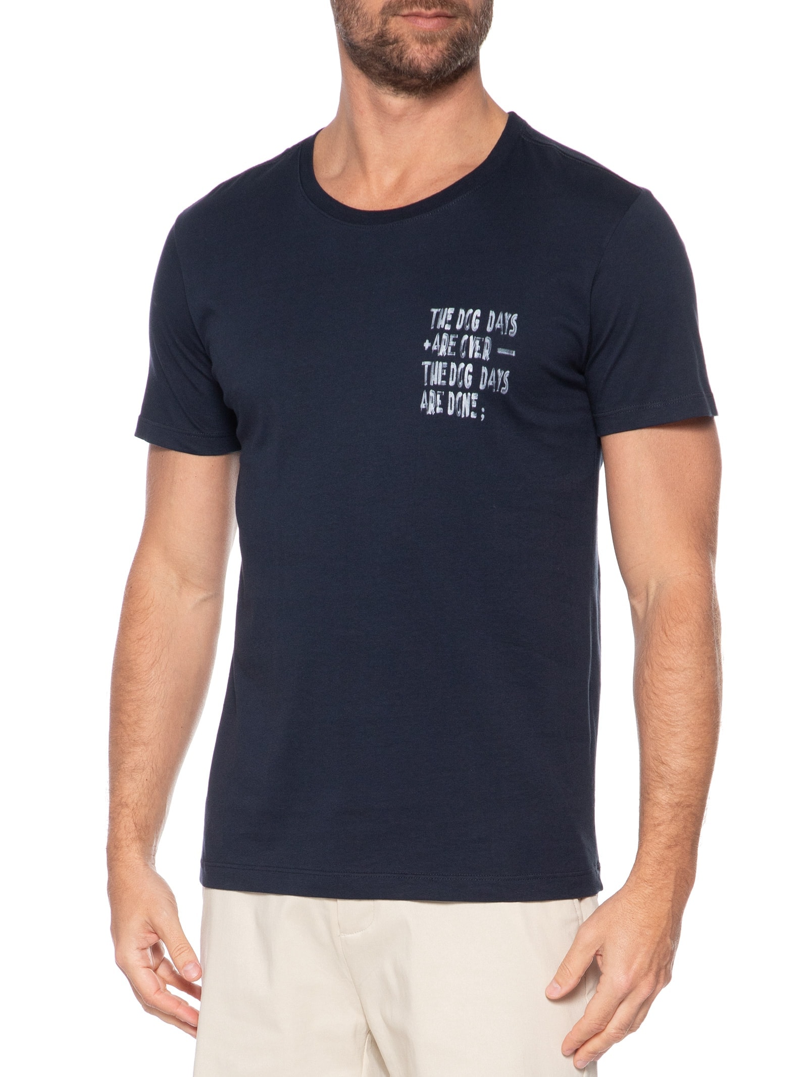 Camiseta Masculina Estampada The Dog Day Azul Sergio K