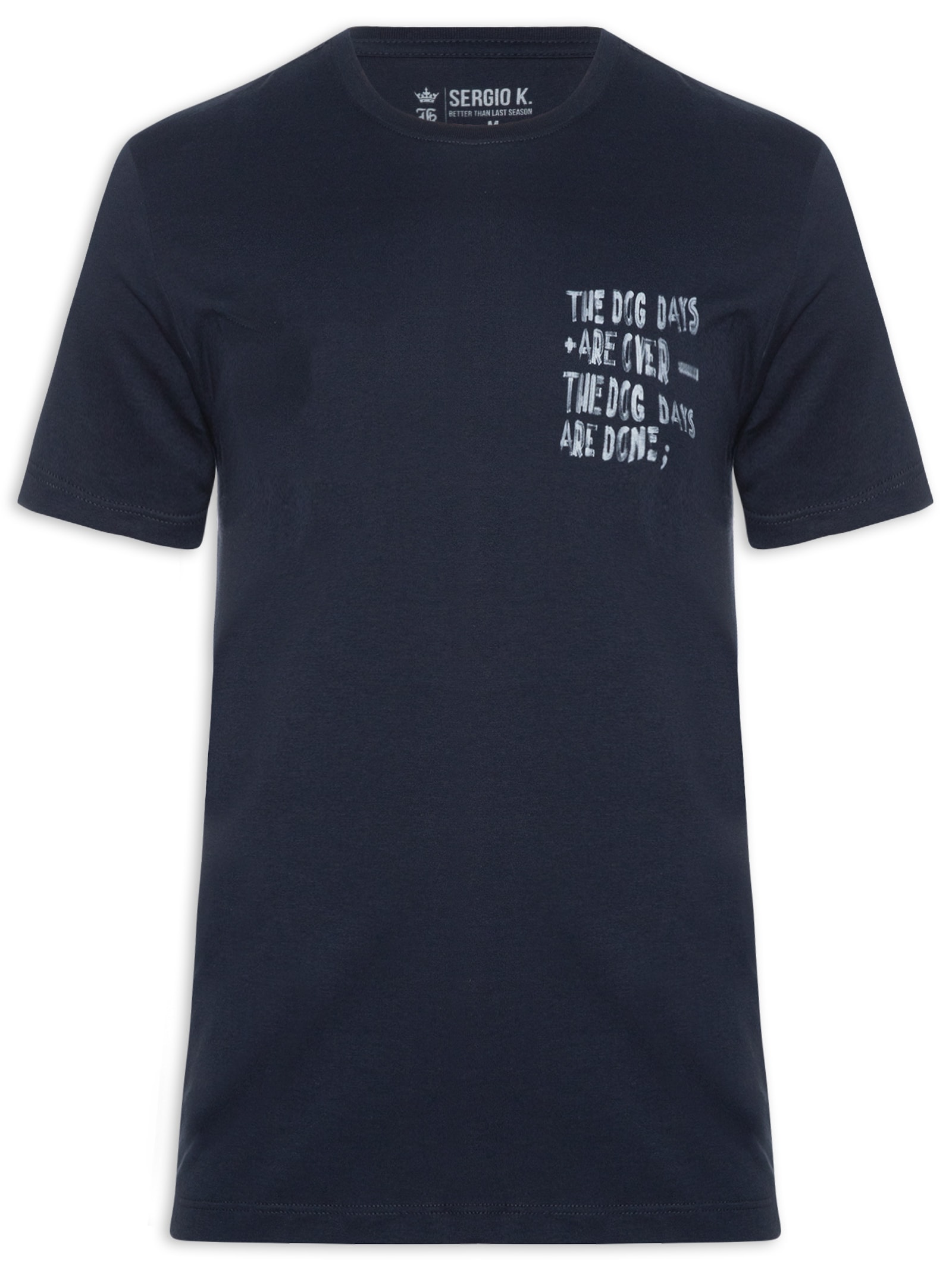 Camiseta Masculina Estampada The Dog Day Azul Sergio K