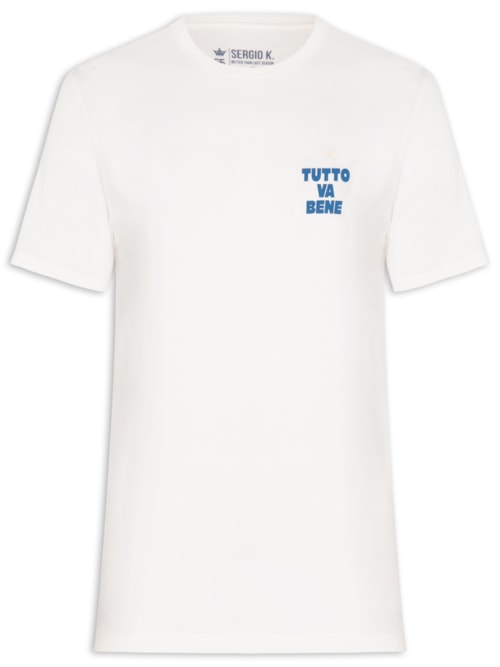 Camiseta Masculina Estampada Tutto Va Bene – Branco