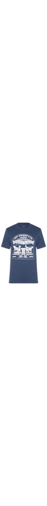 Camiseta Masculina Estampada Two Horse - Azul
