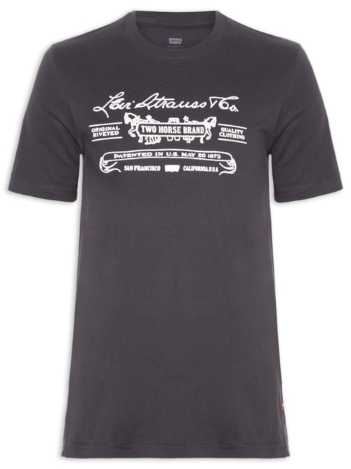 Camiseta Masculina Estampada Two Horse – Preto