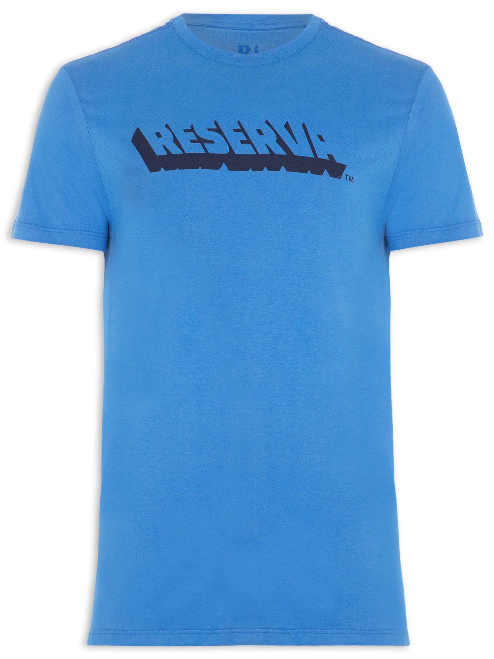 Camiseta Masculina Estampada Vazado Azul Reserva