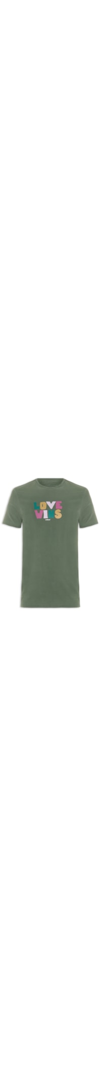 Camiseta Masculina Estampada - Verde