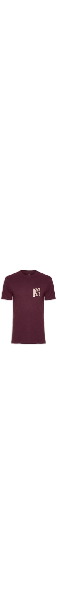 Camiseta Masculina Estampada - Vinho