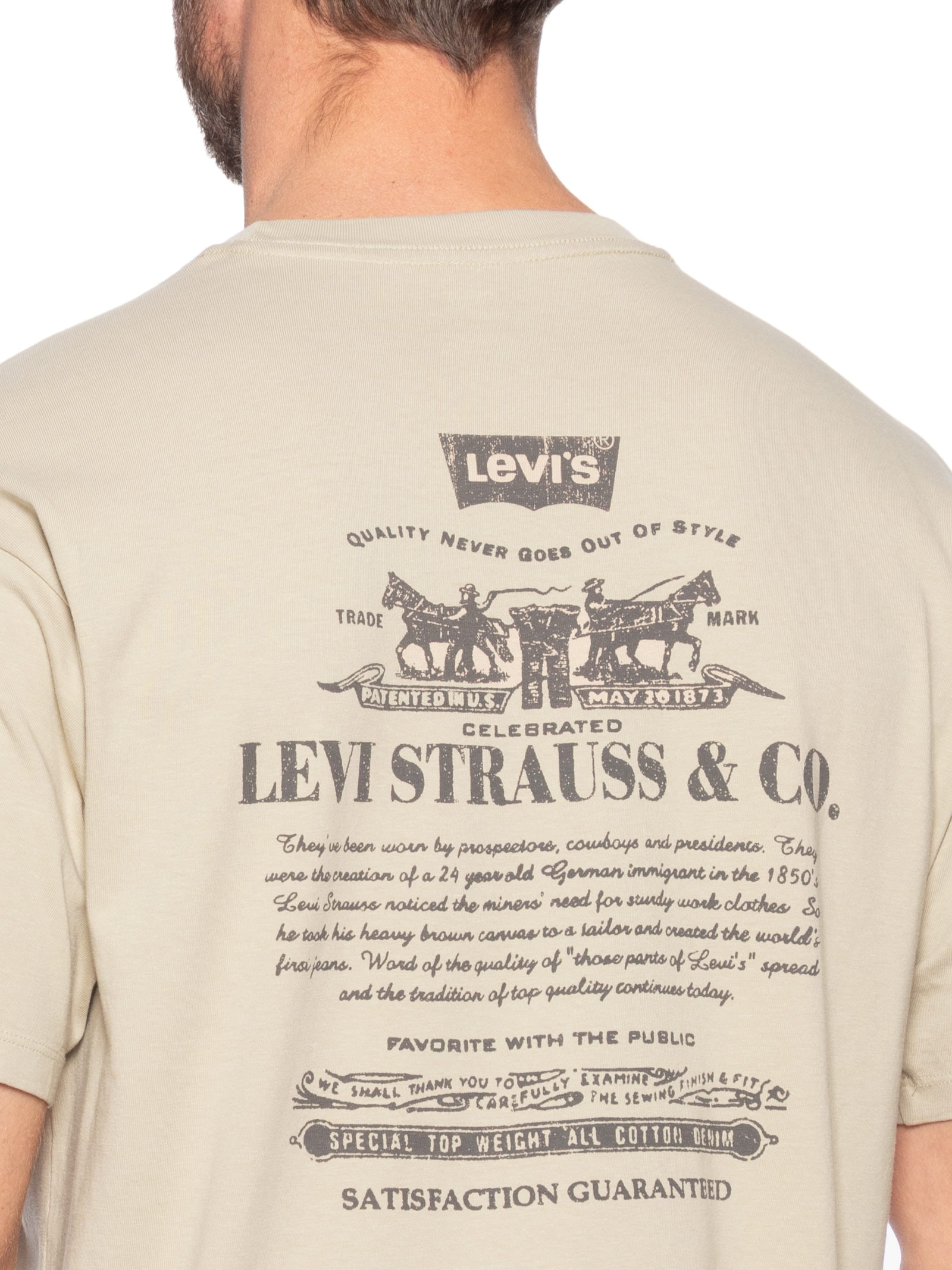 Camiseta Masculina Estampada Vintage Fit Amarelo Levi's